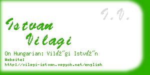 istvan vilagi business card